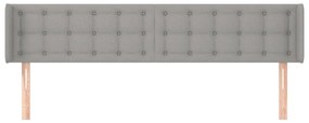 vidaXL Κεφαλάρι με Πτερύγια Ανοιχτό Γκρι 183x16x78/88 εκ. Υφασμάτινο