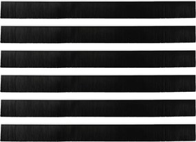 vidaXL Σφραγίδες πόρτας με βούρτσες που προσαρτώνται 6 pcs Λευκό