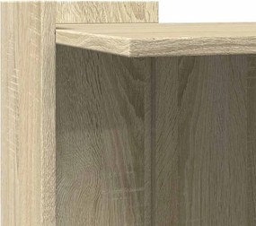 vidaXL Τουαλέτα Γάτας Περίφραξη Sonoma Δρυς 53x53x51εκ Επεξεργασμ Ξύλο