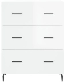 vidaXL Ντουλάπι Γυαλιστερό Λευκό 69,5x34x90 εκ. Επεξεργασμένο Ξύλο
