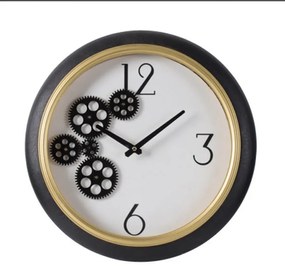 Artekko Ziut Μεταλλικό Μαύρο Ρολόι Τοίχου (40x5x40)cm Artekko 44775