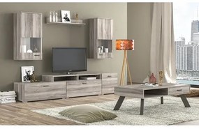 Savvidis Furniture  Σύνθετο Σαλονιού Μοριοσανίδα 225x45x130cm N27 Σταχτί​ BEST-8080102