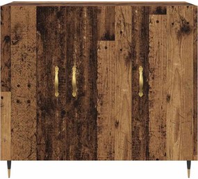 vidaXL Πλαϊνό γραφείο Παλιό ξύλο 90 x 34 x 80 εκ. Επεξεργασμένο ξύλο