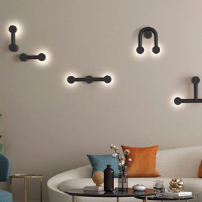 LED Απλίκα Τοίχου Rigoberta Wall Indirect Mono 6,2W Μαύρο