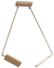 Φωτιστικό Οροφής Book LED-BOOK-PL-ORO 2x17W Led 15-200x85cm Gold Luce Ambiente Design Αλουμίνιο