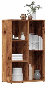 Βιβλιοθήκη Όψη Παλαιού Ξύλου 50x25x80 εκ. από Επεξ. Ξύλο