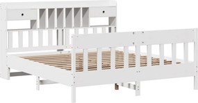 vidaXL Σκελετός Κρεβ. Χωρίς Στρώμα Λευκό 180x200 εκ Μασίφ Πεύκο