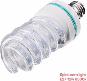 Λάμπα LED - Spiral Corn - E27 - 12W - 6500K - 356960