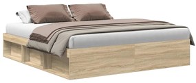 vidaXL Πλαίσιο Κρεβατιού Sonoma Δρυς 200x200 εκ.