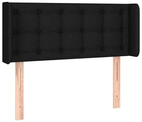 Κεφαλάρι με Πτερύγια Μαύρο 83x16x78/88 εκ. Υφασμάτινο 3119178