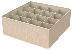 Organizer Συρταριών 16 Θέσεων 32x32x12εκ. Polyester Μπεζ 2429465
