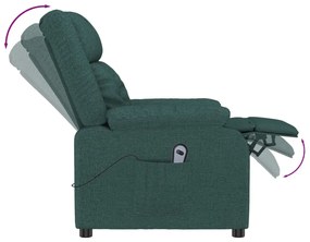 vidaXL Πολυθρόνα Ανακλινόμενη Ηλεκτρική Πράσινο Υφασμάτινη