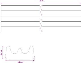 vidaXL Αυτοκόλλητη σφραγίδα παραθύρου Καφέ 9 x 4 mm 12 m EPDM αφρός