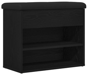 vidaXL Παγκάκι Αποθήκευσης Μαύρο Δρυς 60x30x48 εκ. Επεξεργασμένο Ξύλο
