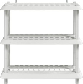 vidaXL Μονάδα Ραφιού 3 επίπεδα 100 x 40 x 96 εκ. PP Λευκό