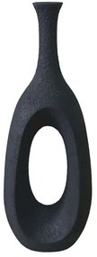Βάζο 06-00-23621 23x32x91cm Black Marhome Υαλοβάμβακας