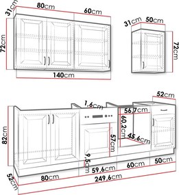 Σύνθεση κουζίνας Retroline V-Leuko - 0.00Χ0.00Χ0.00cm