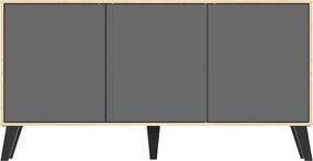 Μπουφές Billie pakoworld sonoma-ανθρακί149x40x77εκ
