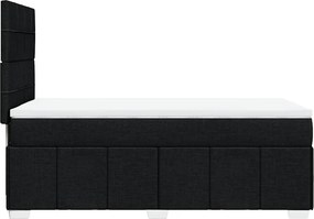 vidaXL Κρεβάτι Boxspring με Στρώμα Μαύρο 100 x 200 εκ. Υφασμάτινο