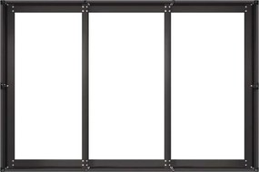 vidaXL Ζαρντινιέρα Μαύρη 120x80x40 εκ. από Χάλυβα