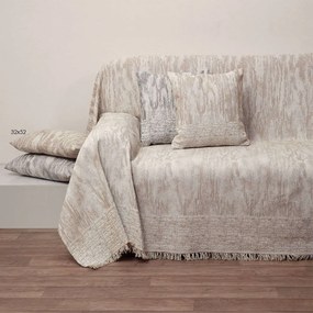 Ριχτάρι Ζακάρ Des.1532 Sand Anna Riska Three-Seater 180x280cm 100% Cotton