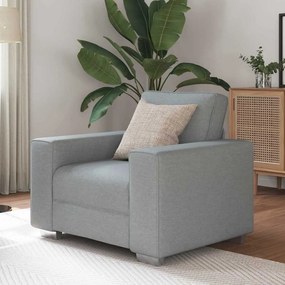 vidaXL Καναπές με μαξιλάρι Ανοιχτό γκρι 100 x 77 x 82 εκ ύφασμα