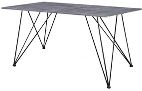 15229 KRYSTAL τραπέζι 80x120 μεταλλικό Σε πολλούς χρωματισμούς 120x80xΗ75cm Μέταλλο-επιφάνεια mdf