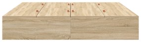 vidaXL Κρεβάτι αποθήκευσης  από Sonoma Oak 200x200 εκ.