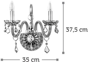Απλίκα τοίχου InLight 43391-2-Κεχριμπάρι
