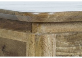 Τραπεζάκι Καφέ DKD Home Decor 116 x 60 x 46 cm Μέταλλο Αλουμίνιο Ξύλο από Μάνγκο