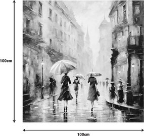 Πίνακας σε καμβά Nightdream II Inart 100x3x100εκ