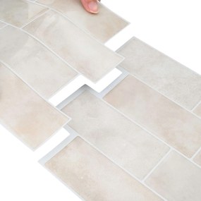 vidaXL Πλακάκι Subway 50 pcs Μπεζ Μάρμαρο 29 x 21 εκ