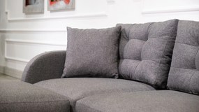 Γωνιακός Καναπές Κρεβάτι Ανθρακί MILANO 200x290x88