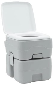 vidaXL Τουαλέτα Κάμπινγκ Γκρι και Λευκό 41,5 x 36,5 x 42 εκ.