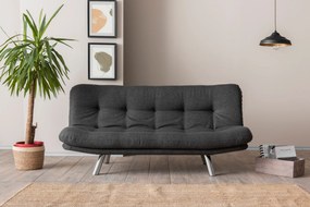 3-Seat Sofa-Bed Misa Small Sofabed - Dark Grey Dark Grey
