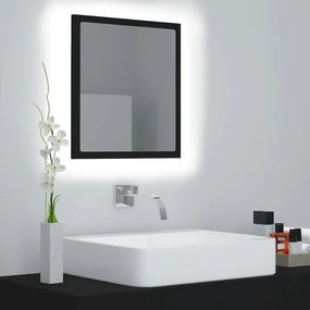 Καθρέφτης Μπάνιου με LED Μαύρος 40 x 8,5 x 37 εκ. Ακρυλικός - Μαύρο