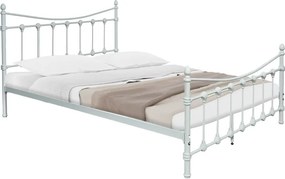 Κρεβάτι Beowulf pakoworld λευκό μεταλλικό 140x190x102εκ