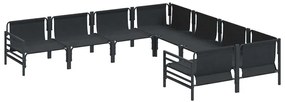 vidaXL Σετ Καναπέ Κήπου 8 pcs Ανθρακί Ατσάλι