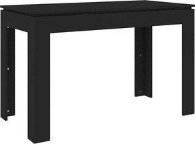 vidaXL Τραπεζαρία Μαύρη 120 x 60 x 76 εκ. από Επεξ. Ξύλο