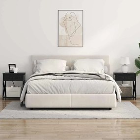 vidaXL Κομοδίνο Μαύρη δρυς 41 x 31 x 51 εκ. Επεξεργασμένο ξύλο