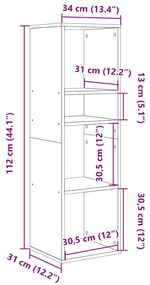 ΒΙΒΛΙΟΘΗΚΗ ΚΑΠΝΙΣΤΗ ΔΡΥΣ 34X31X112 ΕΚ. ΑΠΟ ΕΠΕΞΕΡΓΑΣΜΕΝΟ ΞΥΛΟ 860287