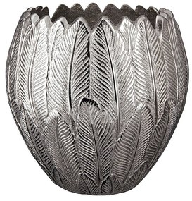 Βάζο ArteLibre Φτερά Ασημί Αλουμίνιο 21.5cm