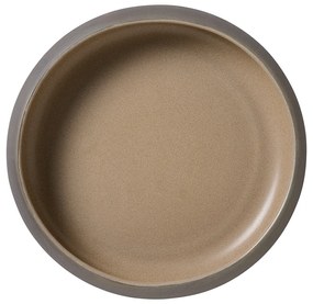 Πιάτο Stoneware Βαθύ Taupe Dusty Beige 22εκ. Ν.2168 - ID Fine - 6 ΤΜΧ