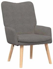 vidaXL Χαλαρωτική Πολυθρόνα Ανοιχτό γκρι 63 x 67 x 94 εκ. ύφασμα