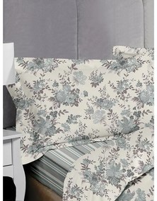 Σετ Σεντόνια Satin εμπριμέ Clarissa Grey King Size (270x280)
