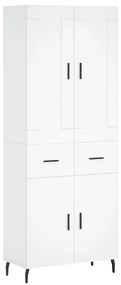 vidaXL Ντουλάπι Λευκό 69,5x34x180 εκ. από Επεξεργασμένο Ξύλο