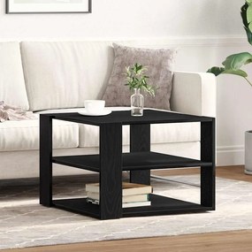 vidaXL Τραπεζάκι Σαλονιού Μαύρη δρυς 59,5 x 59,5 x 40 εκ