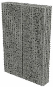 vidaXL Συρματοκιβώτιο Τοίχος 100x20x150 εκ. Γαλβαν.Χάλυβας + Καλύμματα