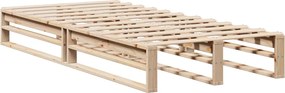 vidaXL Κρεβάτι Βιβλιοθήκη Χωρίς Στρώμα 100x200 εκ Μασίφ Πεύκο