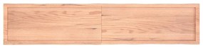 vidaXL Επιφ Τραπεζιού Αν Καφέ 200x40x(2-4)εκ.Ακατέργ. Μασίφ Ξύλο Δρυός